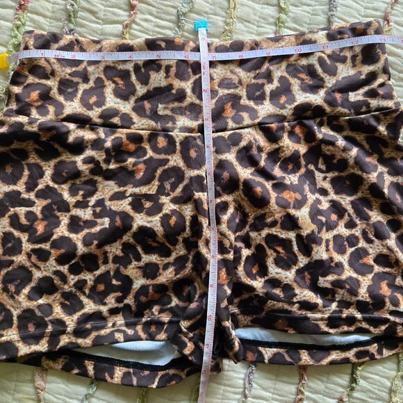 Leopard Print Gym Shorts - Picture 1 of 3